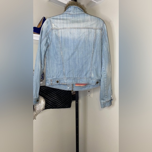 Anthropologie I Love H81 BOHO Lined Denim Blue Jean Jacket - Picture 6 of 8